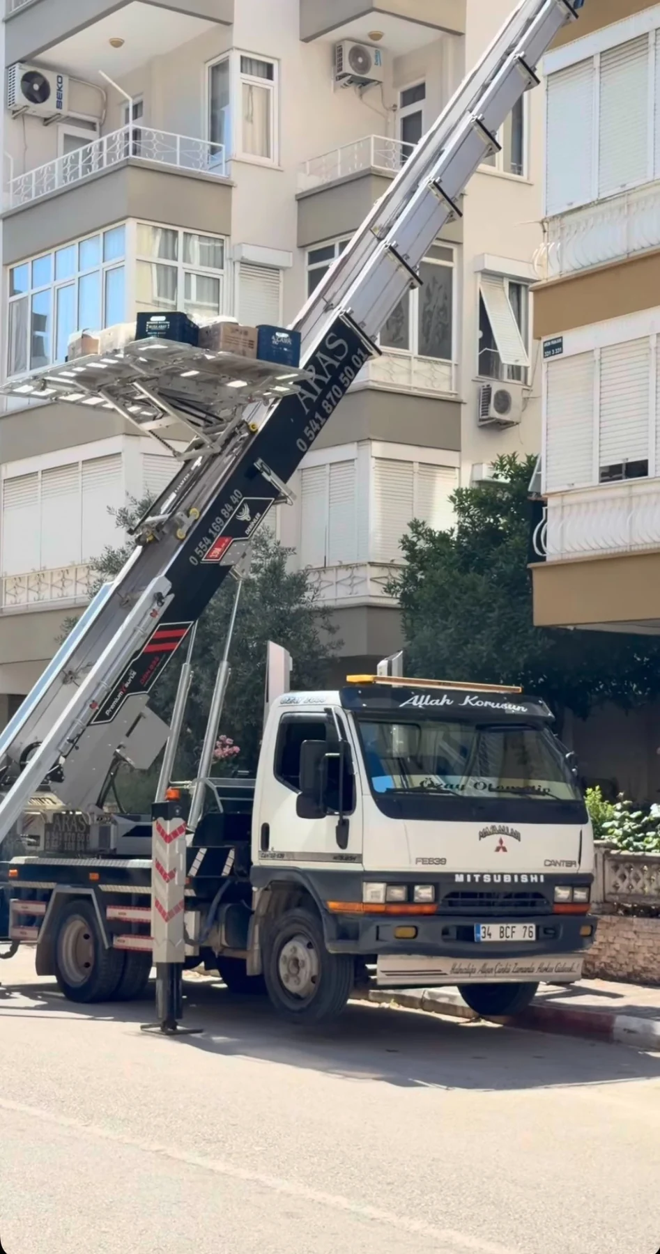 Antalya asansörlü nakliyat çalışması